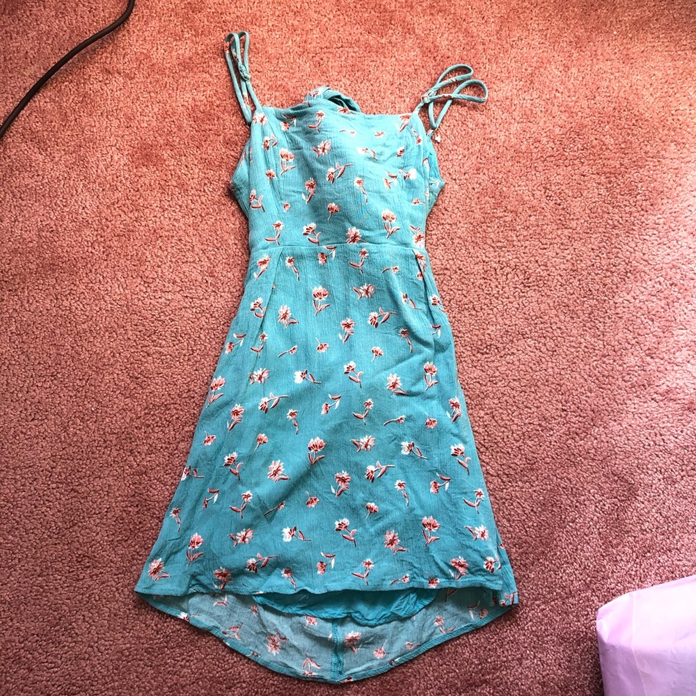 Blue floral dress